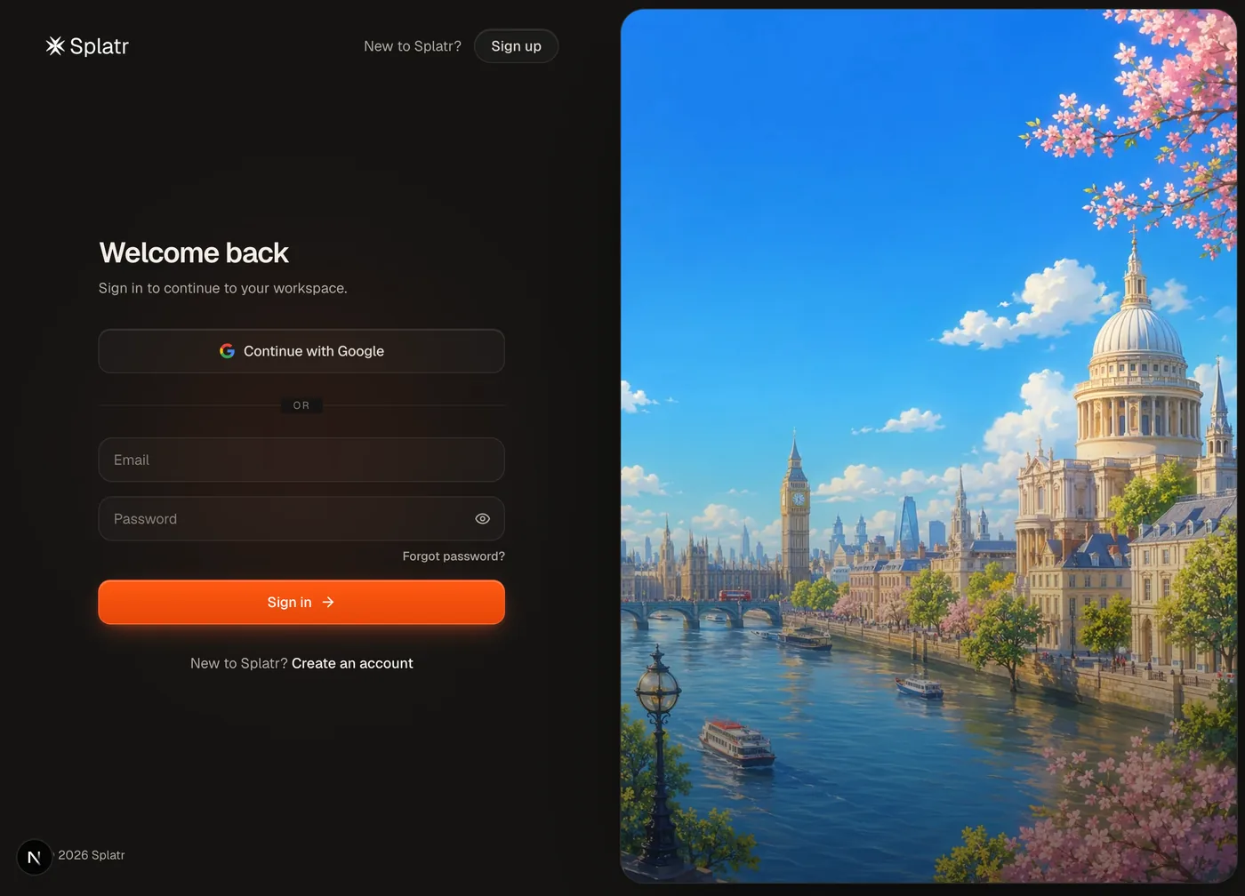 Splatr — login